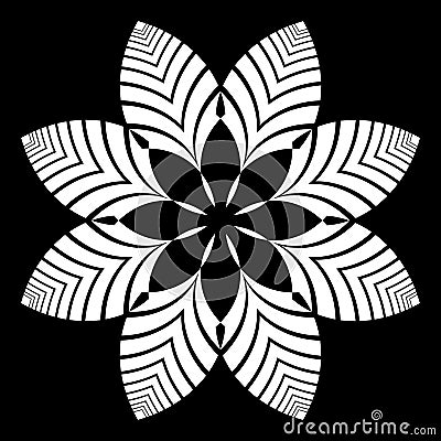 Decorative design element. Floral pattern. Vector Illustration