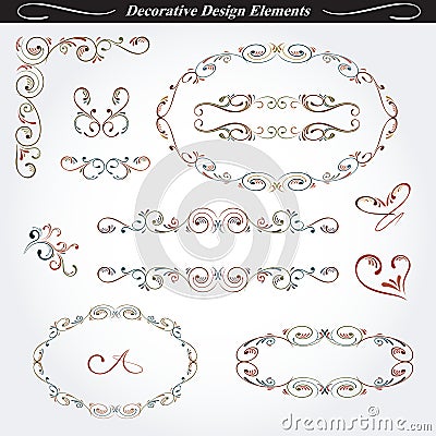 Decorative design elements Vector Illustration