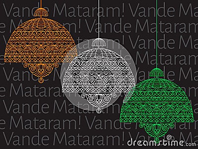 Decorative design representing colors of Indian flag Stock Photo