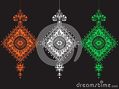 Decorative design representing colors of Indian flag Stock Photo