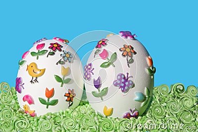 Decorative Easter eggs Stock Photo