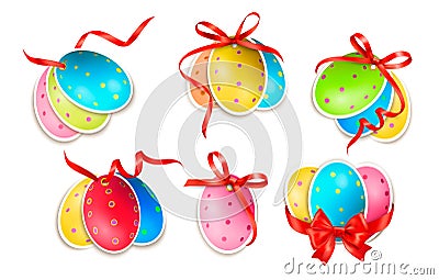 Decorative easter eggs.Easter cards Vector Illustration