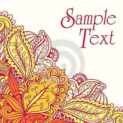 Decorative element corner. Abstract vector lace background, wave theme pattern Vector Illustration