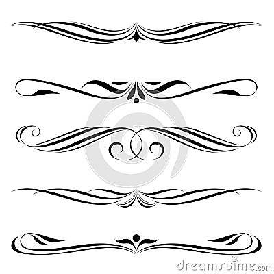 Decorative elements, border and page rules Vector Illustration