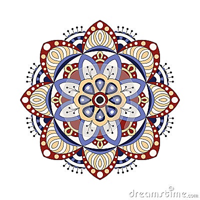 Decorative ethnic mandala. Outline isolates ornament. Vector design with islam, indian, arabic motifs. Vector Illustration