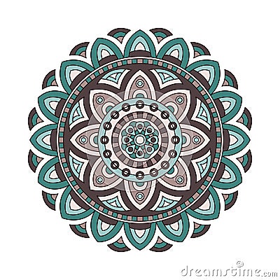 Decorative ethnic mandala. Outline isolates ornament. Vector design with islam, indian, arabic motifs. Vector Illustration