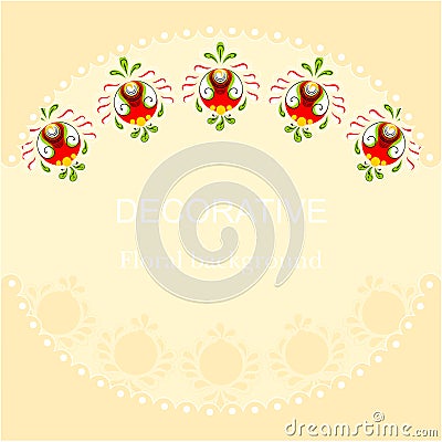 Decorative floral background Vector Illustration
