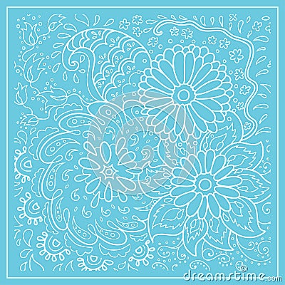 Decorative floral background with flowers Vector Illustration