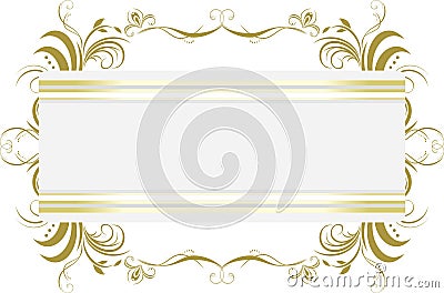 Decorative floral frame. Title Vector Illustration