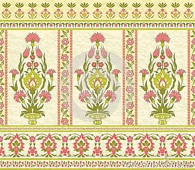 Decorative floral pattern in eastern style Vector Illustration