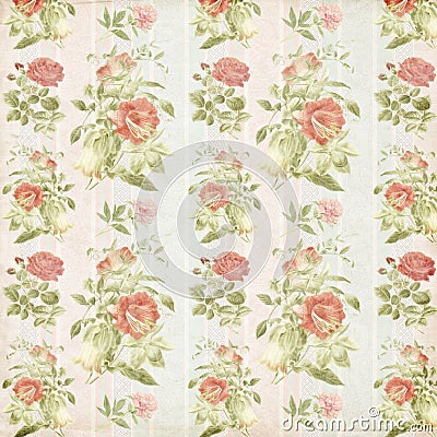 Decorative floral wallpaper Stock Photo