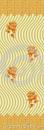 Decorative flower design with digital background Stock Photo