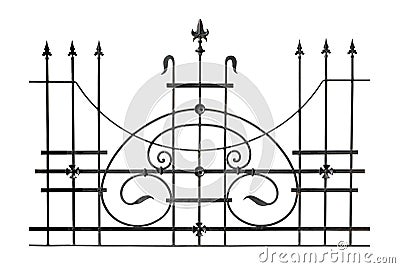 Decorative forged fencing. Stock Photo