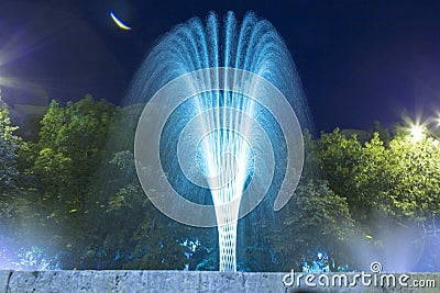 Decorative fountain in Bucharest Stock Photo