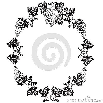 Decorative frame, frame for the text black and white Vector Illustration