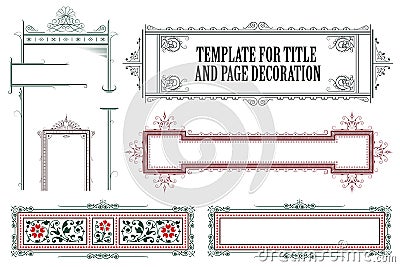 Decorative frame. Vector template. Vector Illustration