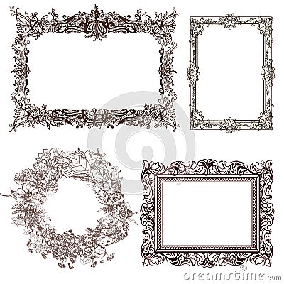 Decorative frames Stock Photo