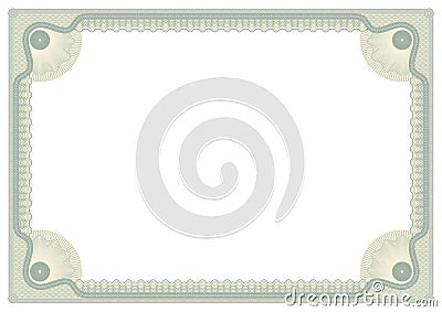 Decorative framework for awards, certificates and securities. Vector Illustration