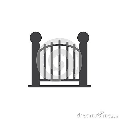 Decorative gate icon vector Vector Illustration