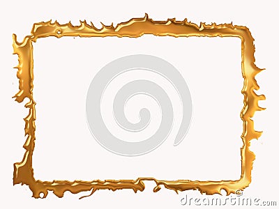Decorative gold picture frame Stock Photo