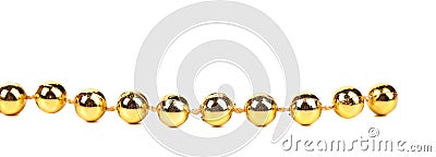 Decorative golden beads. Horisontal. Stock Photo