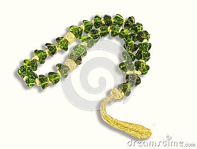 Decorative green crystal chaplet Stock Photo