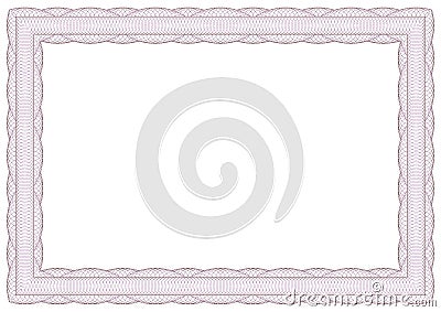 Decorative guilloche frame Vector Illustration