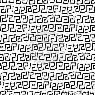 Decorative hand drawn seamless pattern. Vector Illustration