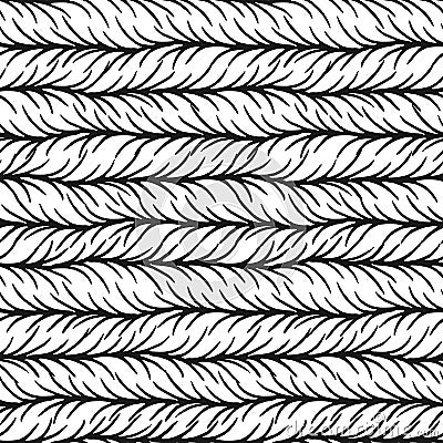 Decorative hand drawn seamless pattern. Vector Illustration