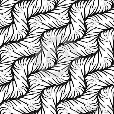 Decorative hand drawn seamless pattern. Vector Illustration