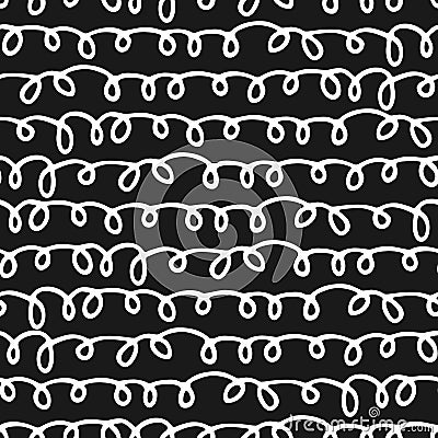 Decorative hand drawn seamless pattern. Vector Illustration