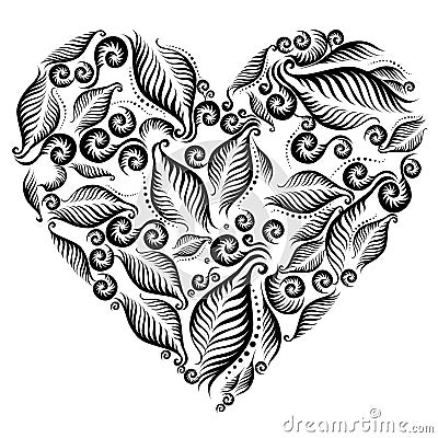 Decorative heart Vector Illustration