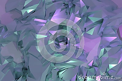 Decorative, illustrations CGI, random geometric backdrop, for design texture background. 3D render. Stock Photo