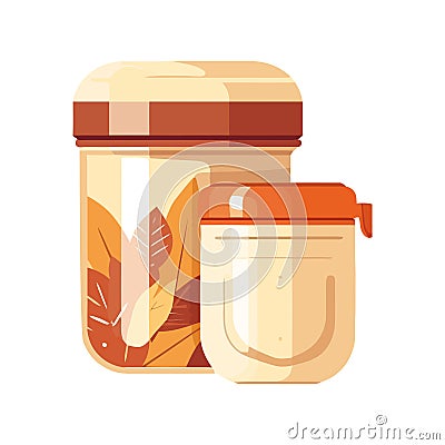 decorative jars supply vector illustration Vector Illustration