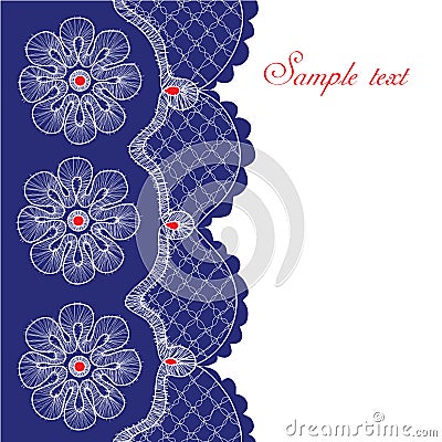 Decorative lace border Vector Illustration