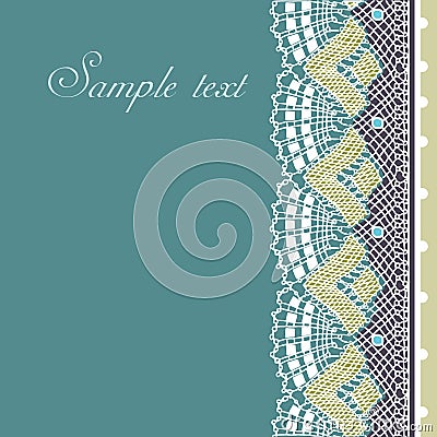 Decorative lace border Vector Illustration