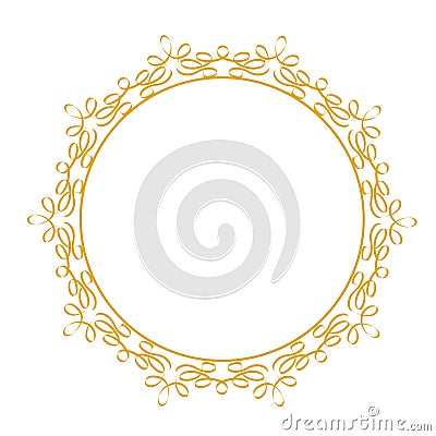 Decorative lace frame for your design, floral elements, on white Vector Illustration