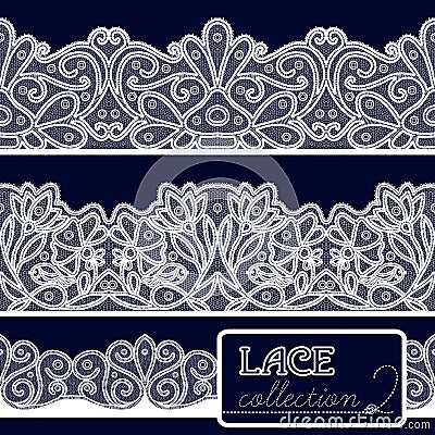 Decorative Lace Set Vector Illustration