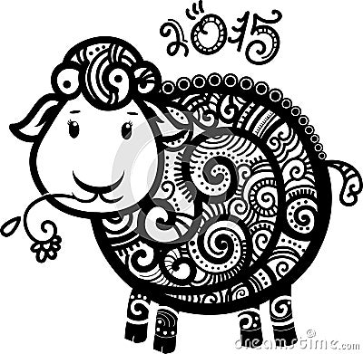 Decorative lamb Vector Illustration