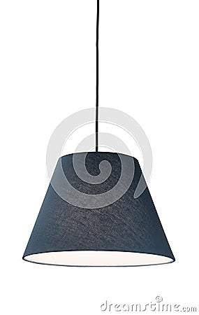 Decorative lamp hanging from the ceiling.modern lamp isolated on white background Stock Photo
