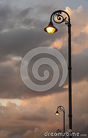 Decorative lamp post Havana Stock Photo