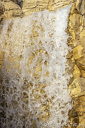 Decorative large waterfall Stock Photo