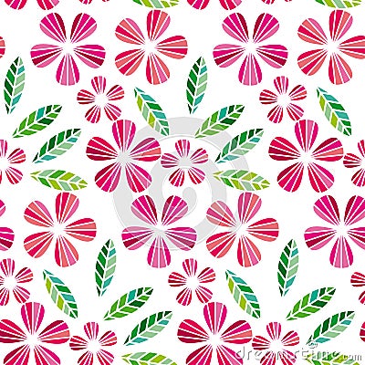 Decorative leave and flower design element. Vector Illustration