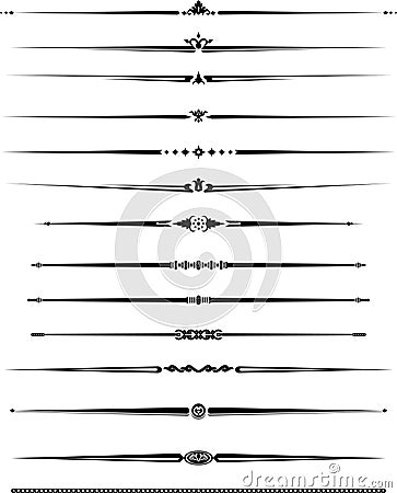 Decorative Line Set Vector Illustration