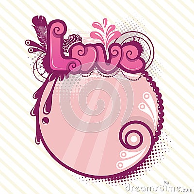 Decorative love background Vector Illustration