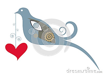 Decorative love bird Vector Illustration