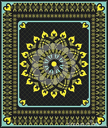 Decorative luxury carpet pattern Vector Illustration