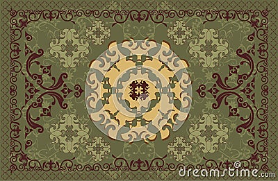 Decorative luxury carpet pattern Vector Illustration