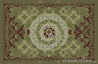 Decorative luxury carpet pattern Vector Illustration