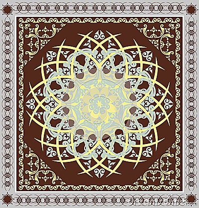 Decorative luxury carpet pattern Vector Illustration